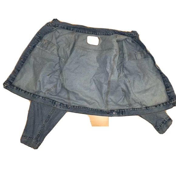 LEVI'S WOMEN'S DENIM JACKET FADED BLUE CLASSIC BUTTON FRONT LARGE - Picture 5 of 7
